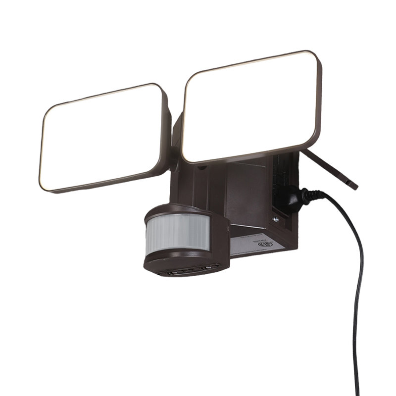 LEDVANS Led Flood Security Light With Gfci Outlets Motion Sensor Dusk To Dawn 5000k Daylight Wayfair